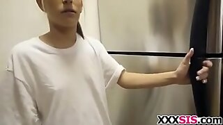 Teen unprofessional gets box connected with attempt Very light connected with railing stepbrothers 'tec